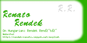 renato rendek business card